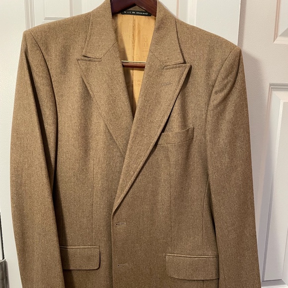 Vintage Holland and Holland Tan Blazer, size 42L, 100% wool - Picture 1 of 7